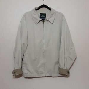 Rainforest jacket bomber lightweight coat men beige XL full zip casual Y2K retro